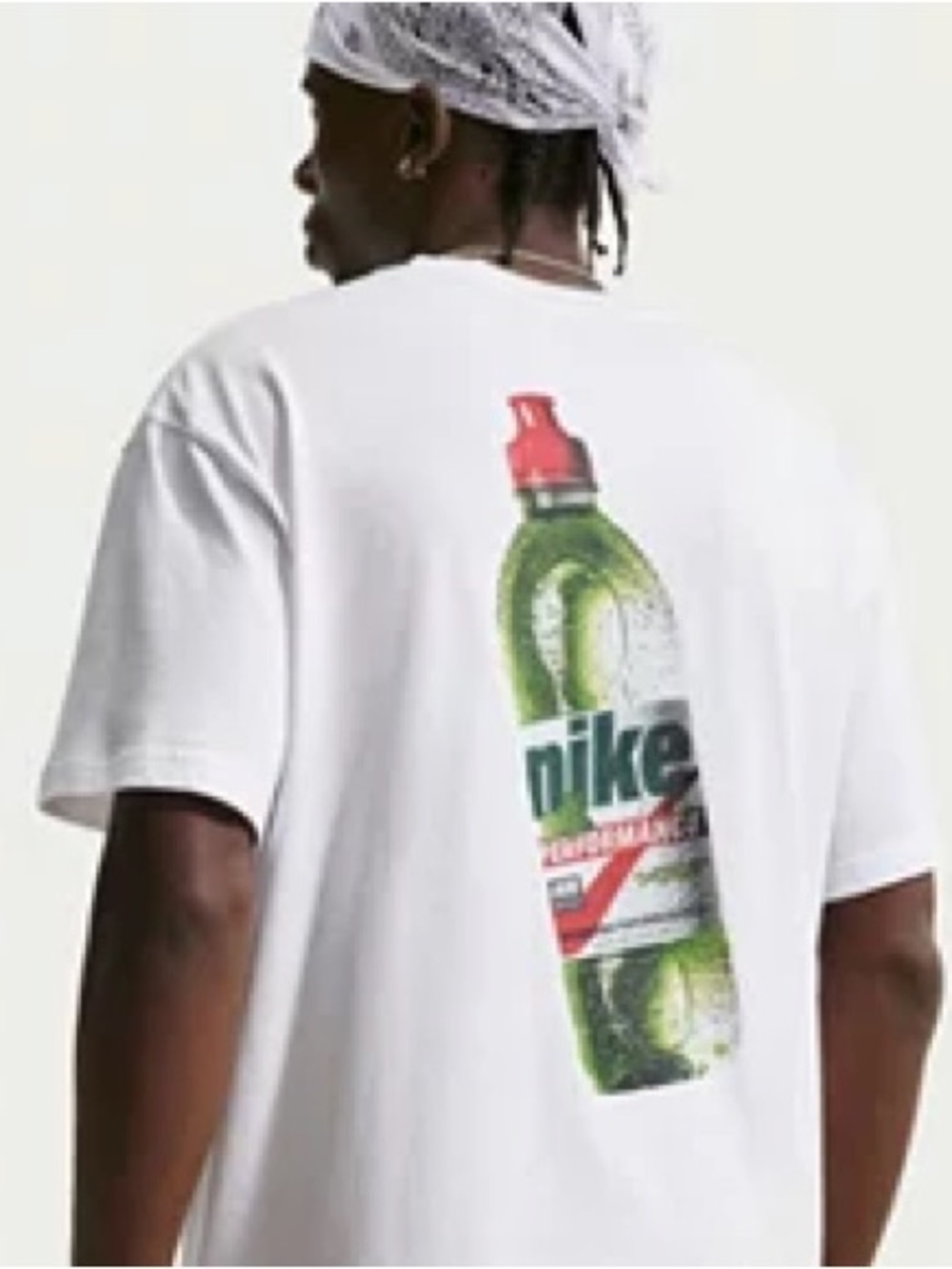 Sz various Nike Gatorade White Graphic Short-Sleeve T-Shirt - Bottle Print